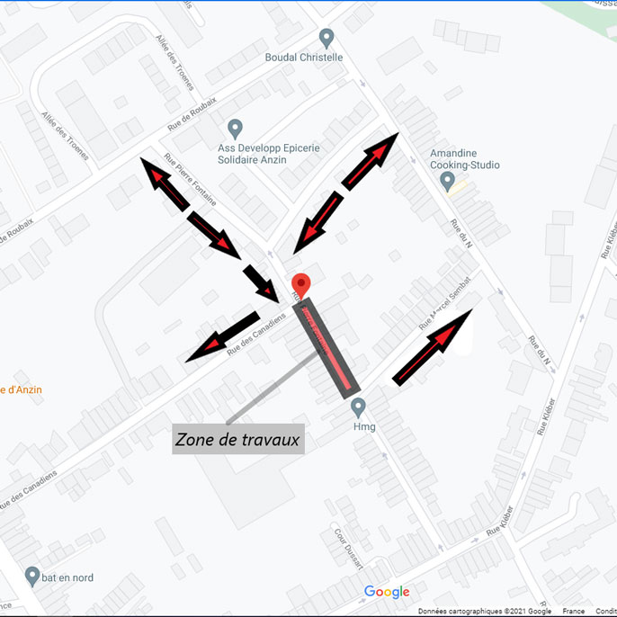 Travaux d'assainissement rue Pierre Fontaine