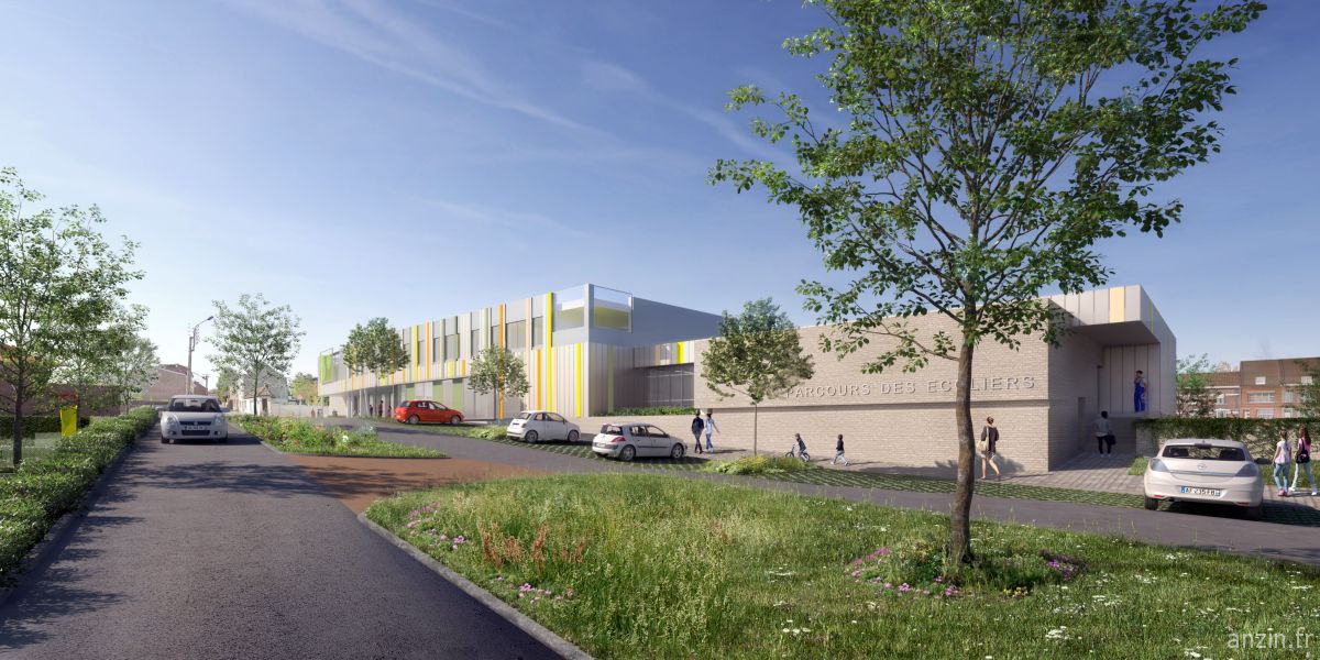 Début des travaux de l'école du Centre