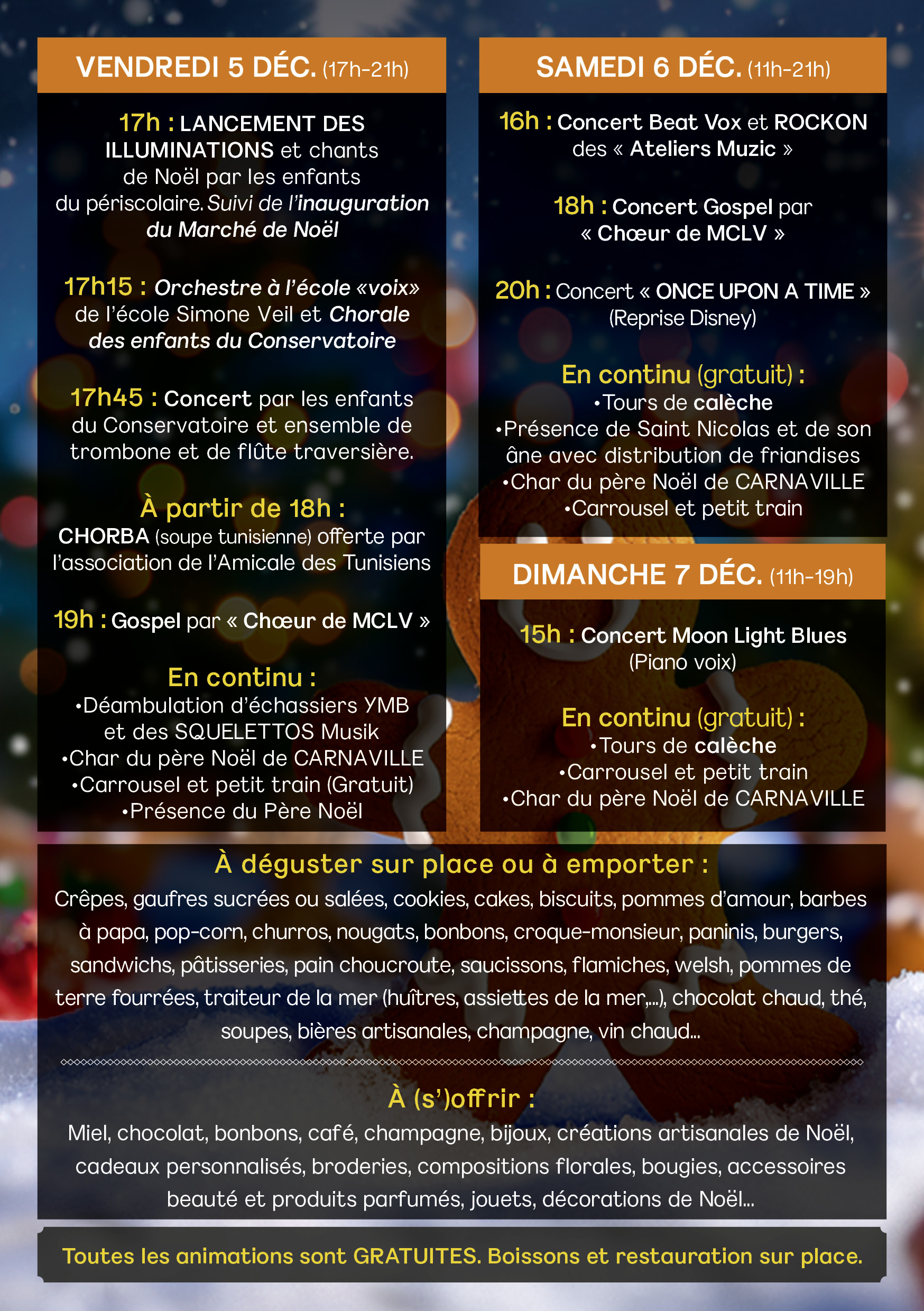 Programme du marché de Noël2
