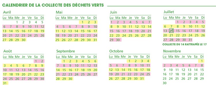calendrier 2020