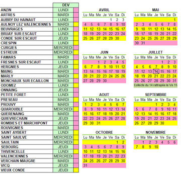 calendrier 2022